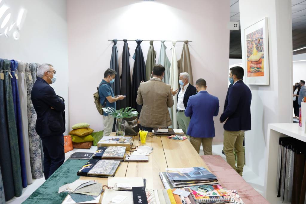 stand de textil en la última edición de Feria del Mueble Yecla