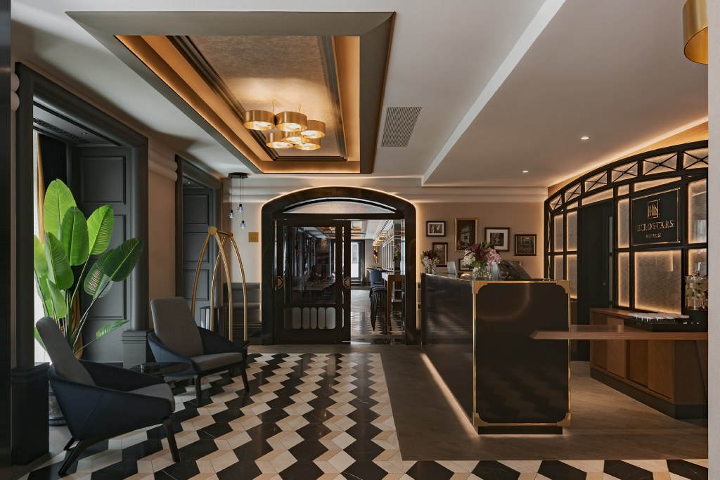 recepción del Hotel de PF1 Interiorismo