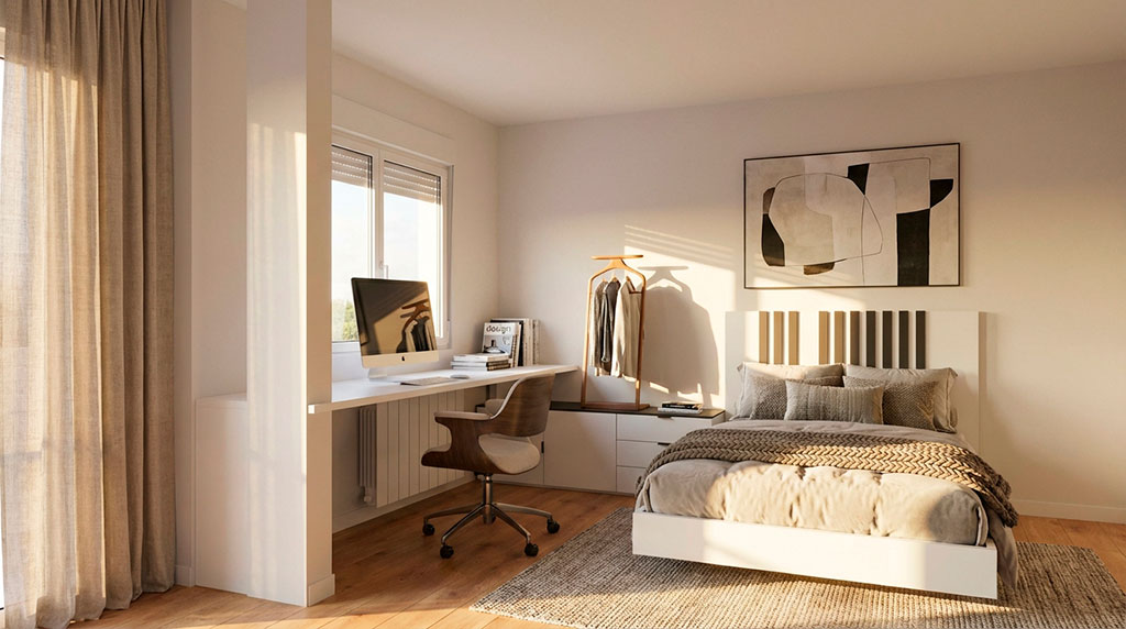 dormitorio hecho con el softwarte de ACA