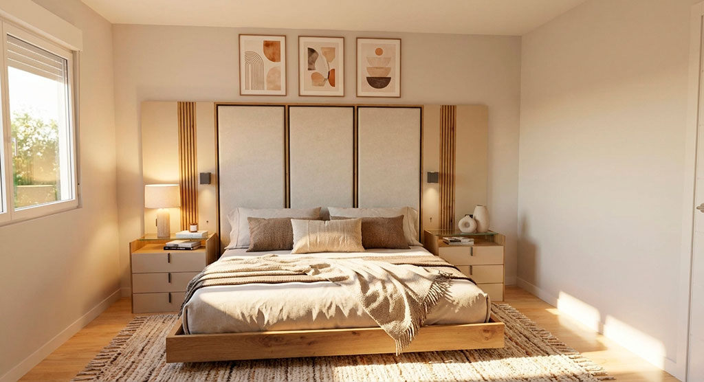 render de dormitorio hecho con DECO by ACA