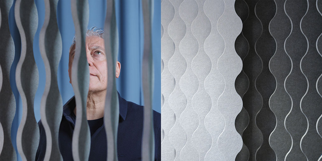 Rafa Ortega junto a su producto Pixel para Impact Acoustics.